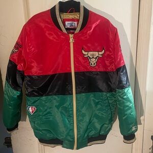 Chicago Bulls 75th anniversary jacket. Black heritage